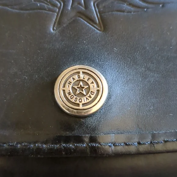 Harley-Davidson Black Leather Chain Wallet - Picture 4 of 8